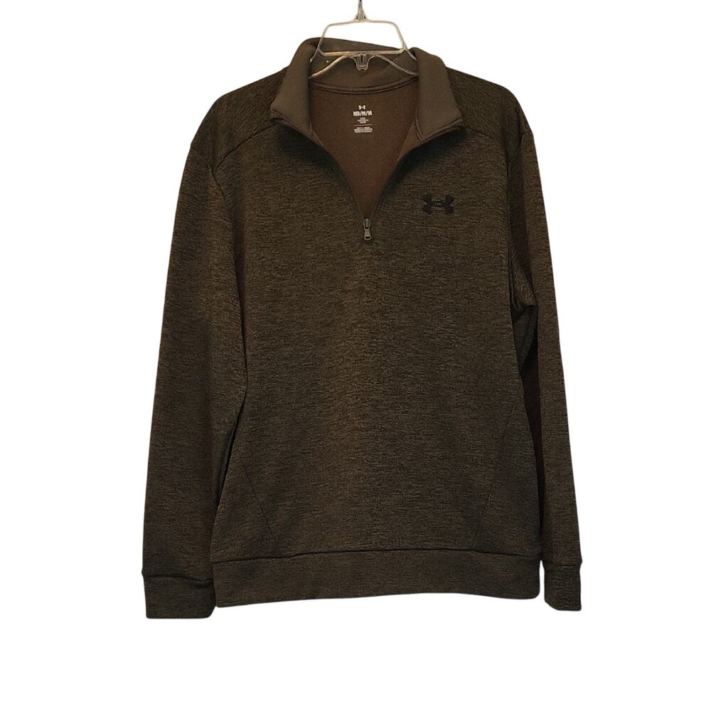 Under Armour Men's Size M Loose Fit Quarter-Zip Pullover Shirt Gray